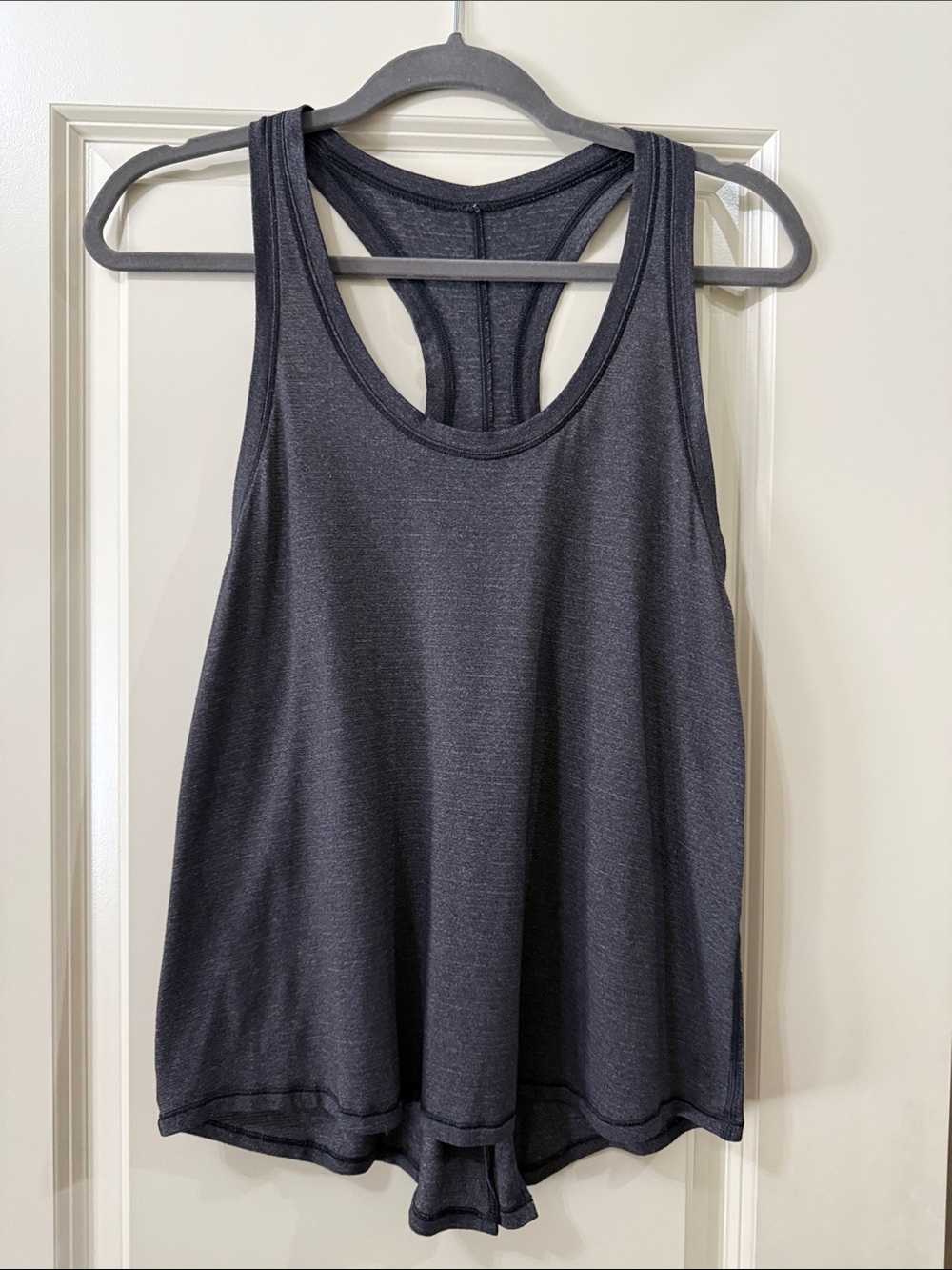 lululemon Charcoal Grey Split Back Tank Top